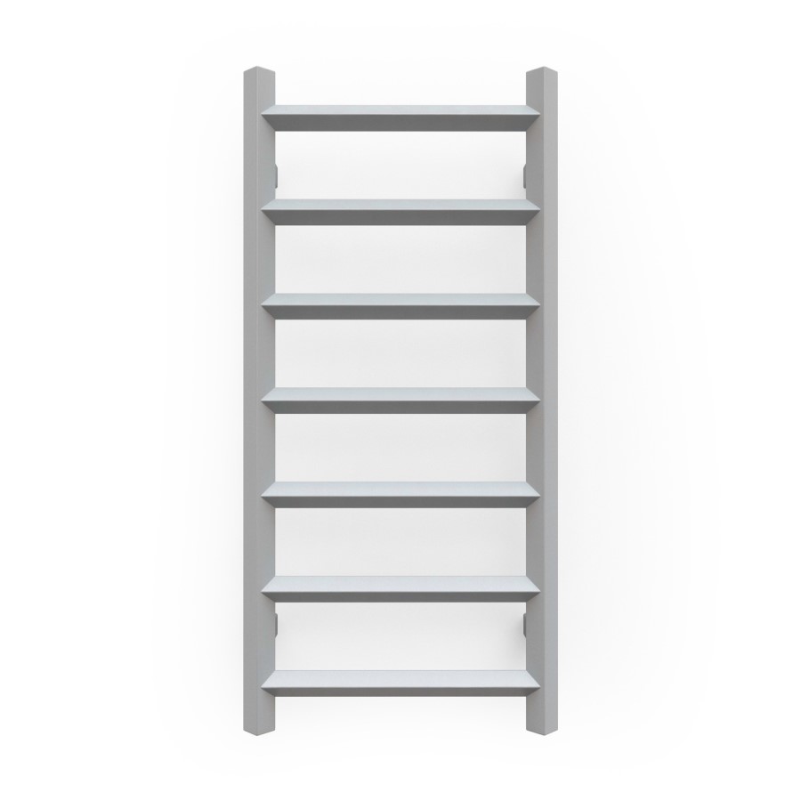 Metallic Silver Vertical bathroom Towel radiator 840 x 400mm