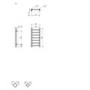 Metallic Silver Vertical bathroom Towel radiator 840 x 400mm