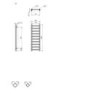 Metallic Silver Vertical bathroom Towel radiator 1200 x 400mm