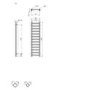 Soft White Vertical Bathroom Towel Radiator  1560 x 400mm