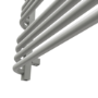 Grey Curved Vertical Bathroom Towel Radiator 760 x 500mm