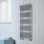 Grey Curved Vertical Bathroom Towel Radiator 1140 x 500mm