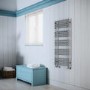 Grey Curved Vertical Bathroom Towel Radiator 1140 x 500mm