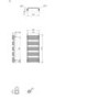 Grey Curved Vertical Bathroom Towel Radiator 1140 x 500mm