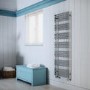 Grey Curved Vertical Bathroom Towel Radiator 1580 x 500mm