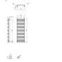 Grey Curved Vertical Bathroom Towel Radiator 1580 x 500mm