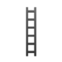 Metallic Grey Slim Vertical Bathroom Radiator 960 x 200mm