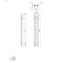 Metallic Grey Slim Vertical Bathroom Radiator 1600 x 200mm