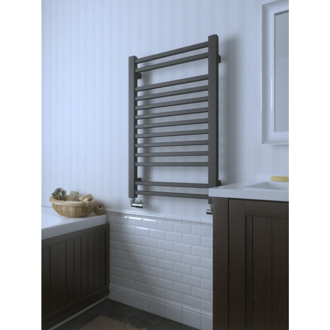 Metallic Grey Vertical Bathroom Towel Radiator 760 x 500mm