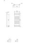 Metallic Grey Vertical Bathroom Towel Radiator 1260 x 500mm