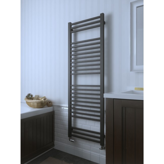 Metallic Grey Vertical Bathroom Towel Radiator 1510 x 500mm