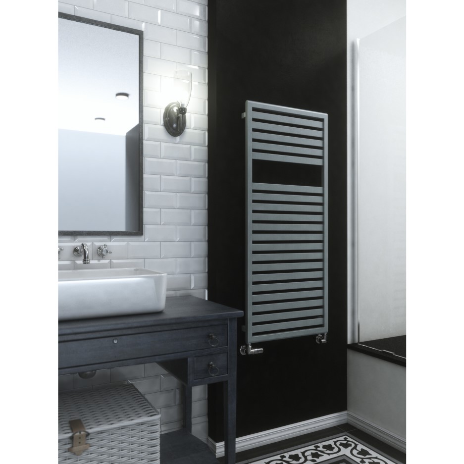Metallic Silver Vertical Bathroom Towel Radiator 1420 x 600mm - Better ...