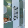 Metallic Black Vertical Bathroom Towel Radiator 1070 x 500mm