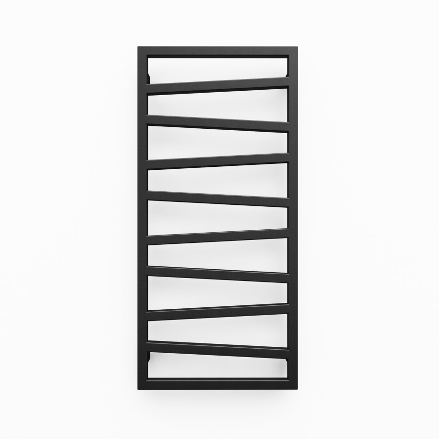 Metallic Black Vertical Bathroom Towel Radiator 1070 x 500mm