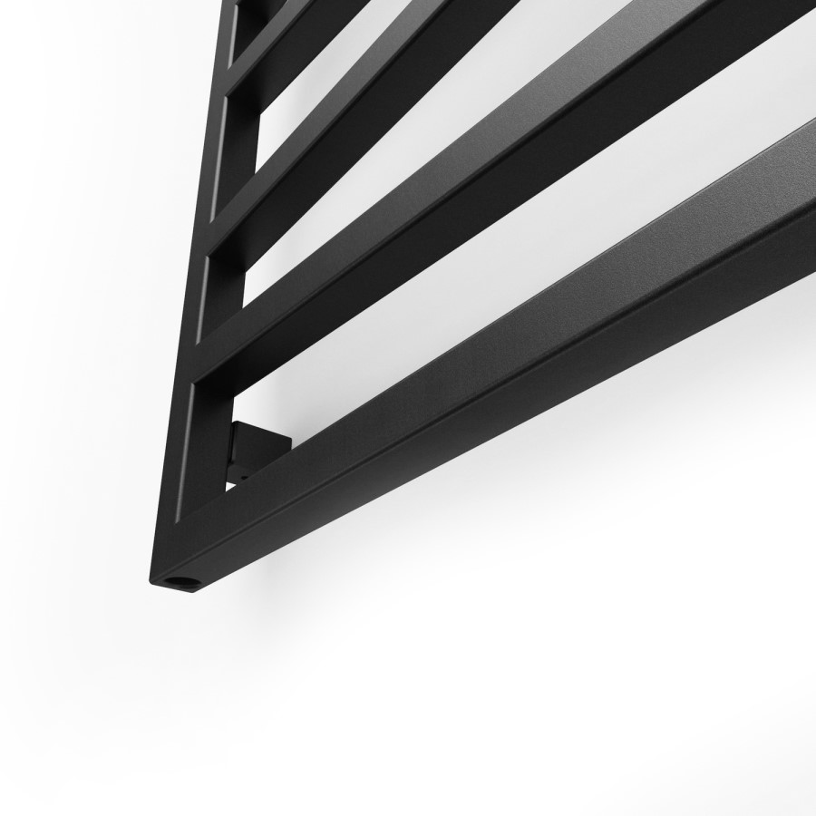 Metallic Black Vertical Bathroom Towel Radiator 1310 x 500mm
