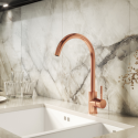 TAMBCSL Single Lever Brushed Copper Monobloc Kitchen Mixer Tap - Enza Tamara