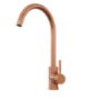 Single Lever Brushed Copper Monobloc Kitchen Mixer Tap - Enza Tamara