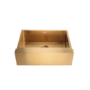 Single Bowl Undermount Brushed Brass Belfast Stainless Steel Kitchen Sink - Enza Tamara