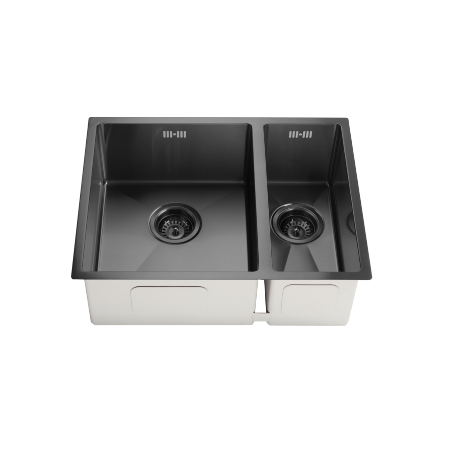 1.5 Bowl Undermount Black Stainless Steel Kitchen Sink – Enza Tamara