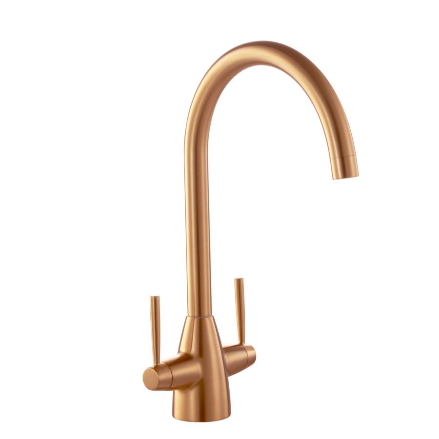 Double handle kitchen faucet - Brushed Copper