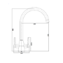 Enza Tamara Dual Lever Monobloc Mixer Kitchen Tap- Brass