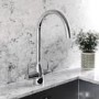 Refurbished Twin Lever Chrome Kitchen Mixer Tap - Tamara