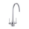 Twin Lever Chrome Kitchen Mixer Tap - Tamara
