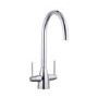 Box Opened Tamara Twin Lever Chrome Kitchen Mixer Tap