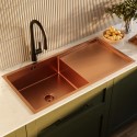 TAMISCOP inset sink Copper Stainless Steel Kitchen Sink - Enza Tamara