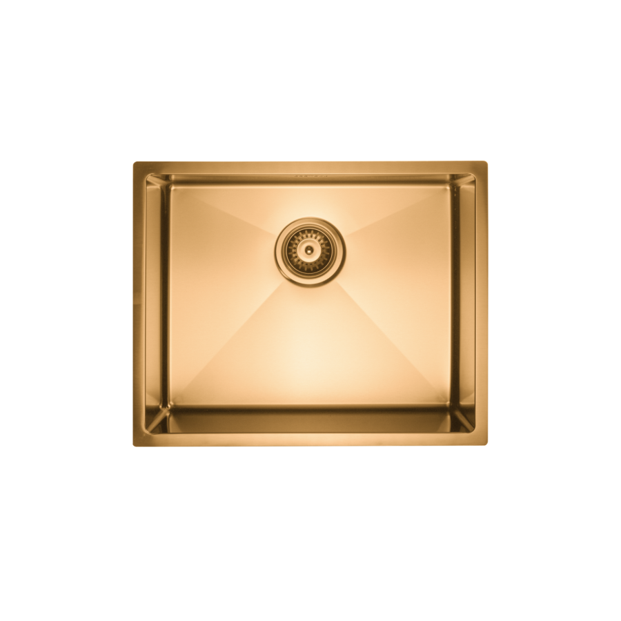 Single Bowl Undermount Brass Stainless Steel Kitchen Sink - Enza Tamara