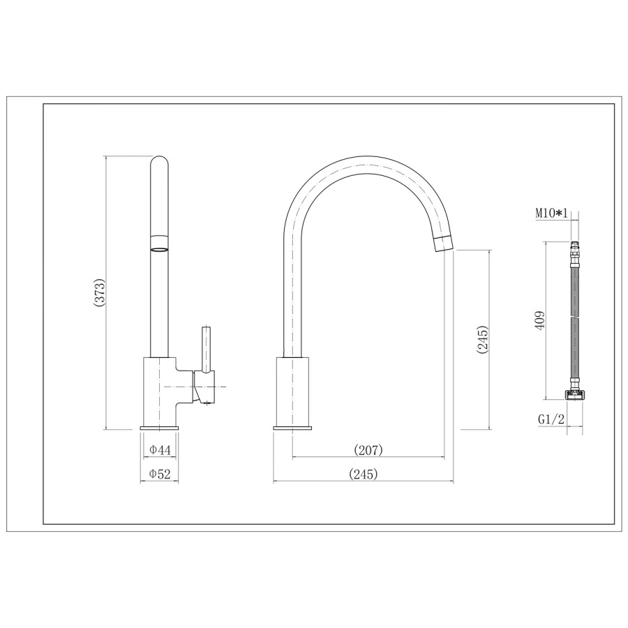 Single handle kitchen faucet - Brushed Brass