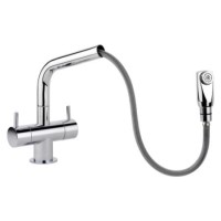Rangemaster Aquapro Brushed Steel Pull-out Monobloc Tap 