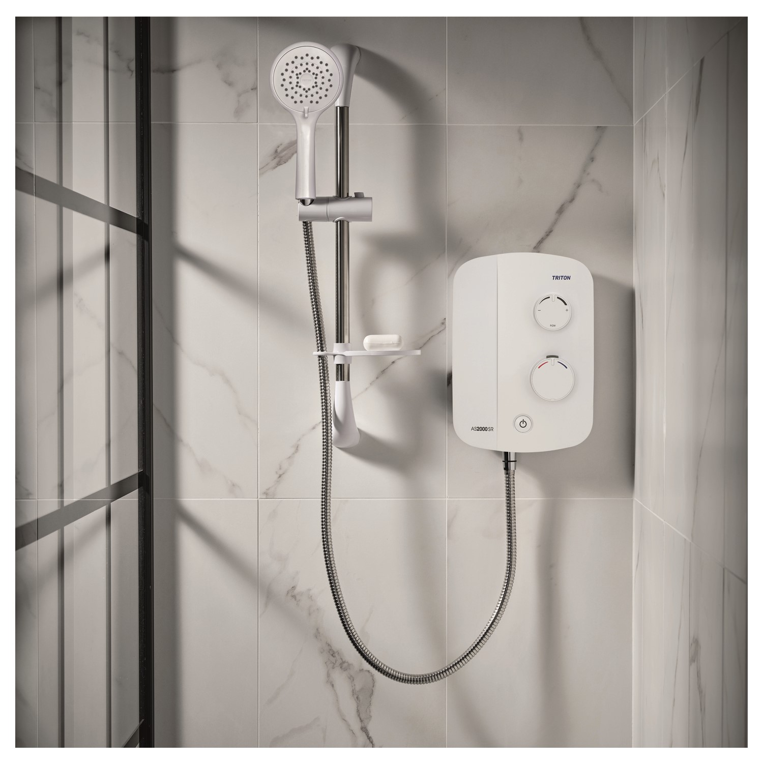 Triton Silent Running Thermostatic 10.5kw White Power Shower