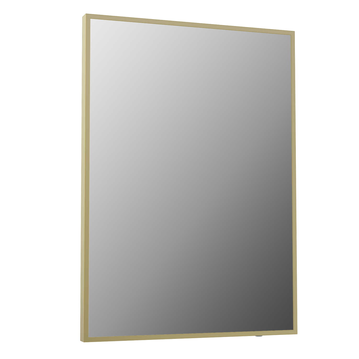 Rectangular Brass Backlit LED Heated Bathroom Mirror 500 x 700mm