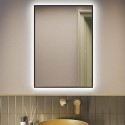 TAUMB500 Rectangular Black Backlit Heated Bathroom Mirror with Lights 500 x 700mm - Taurus