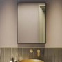 GRADE A2 - Rectangular Black Backlit LED Heated Bathroom Mirror 500 x 700mm -Taurus 