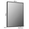 Rectangular Black Backlit LED Heated Bathroom Mirror 500 x 700mm -Taurus 