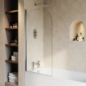 TAURCHSC Chrome Pivot Shower Bath Screen 1450 x 775mm - Taurus