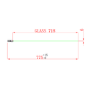 Black Pivot Shower Bath Screen 1450 x 775mm - Taurus