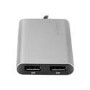 Startech Thunderbolt 3 to Dual DisplayPort Adapter - 4K 60Hz - Mac and Windows Compatible - External video adapter - Thunderbolt 3 - 2 x DisplayPort - Silver