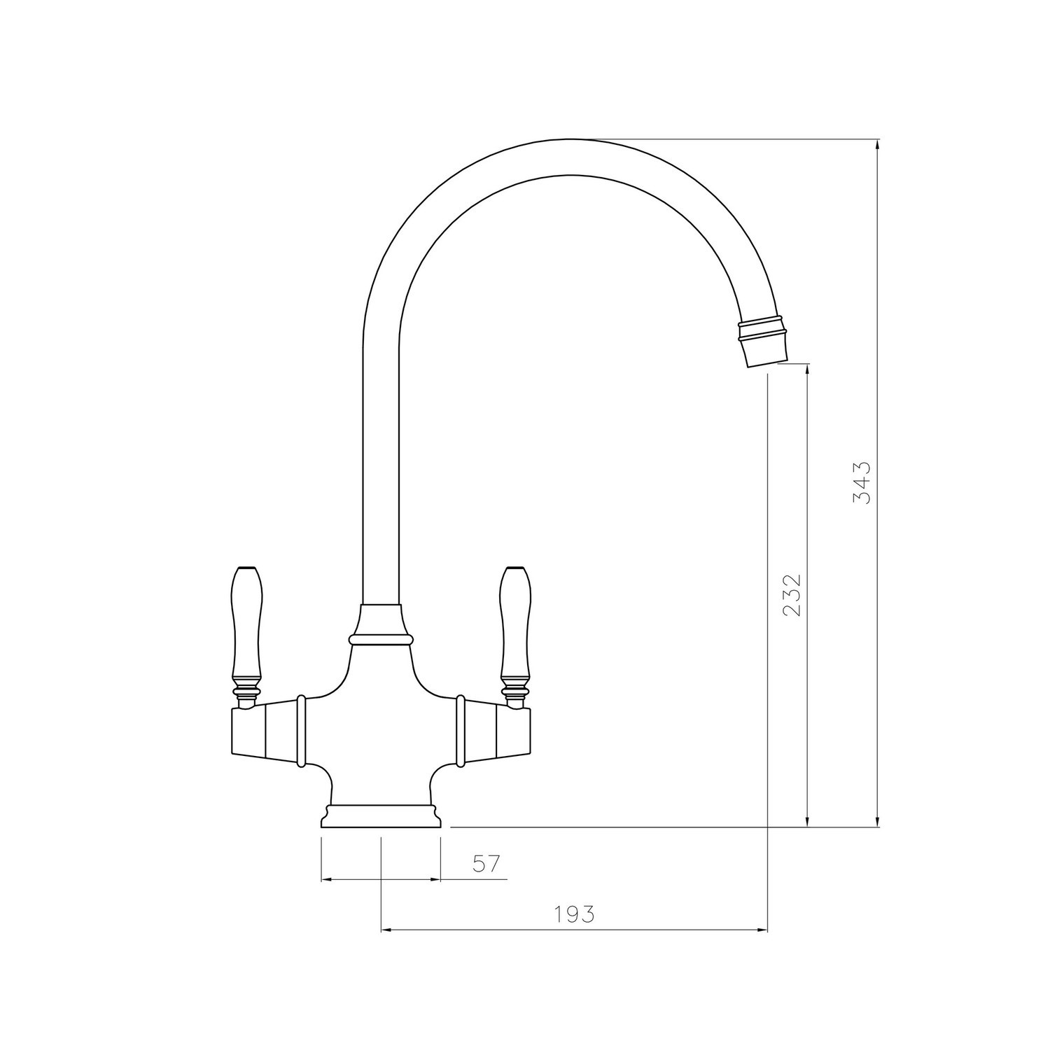 Rangemaster Brushed Chrome Monobloc Tap Belfast Better Bathrooms