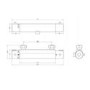 Cool Touch Round Thermostatic Shower Bar Valve