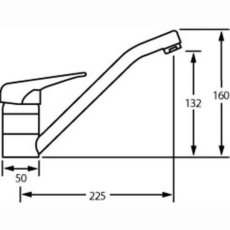 CDA Chrome Classic Single Lever Mixer Kitchen Tap