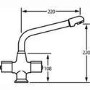 CDA Chrome Twin Lever Quarter Turn Monobloc Kitchen Mixer Tap
