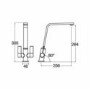 CDA Contemporary Slant Monobloc Tap Chrome