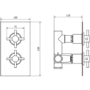 Reno Twin Crosshead Concealed Valve
