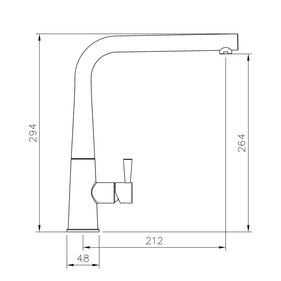 Rangemaster Conical Brushed Brass Single Lever Mixer Kitchen Mixer Tap