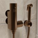 TDKBRZ Brushed Bronze Thermostatic Douche Shower / Bidet Shower Spray Kit - Arissa