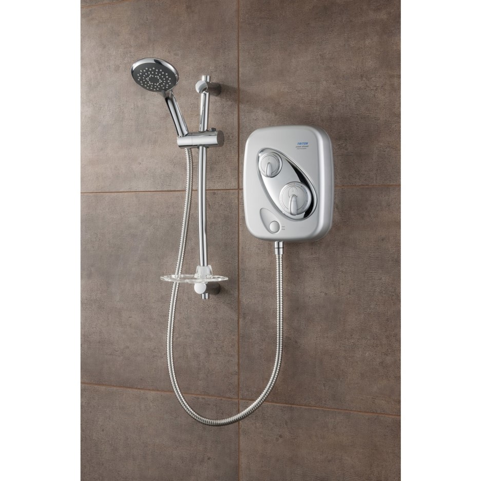 Triton Showers Thermostatic Power Shower Satin Better Bathrooms