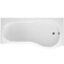 Palham Left Hand P Shape Bath with Side Panel & Shower Screen - 1700 x 700mm